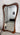 Ripple Asymmetrical Walnut Mirror 180x90cm - front view, dark walnut wood frame