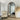 Wooden arch mirror with hand-finished stain