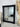 French Provincial mirror black 130x100cm carved wooden frame