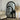 Arched window mirror in a black finish