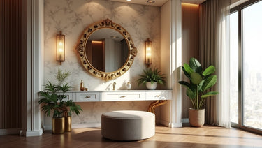 Gold ornate mirror