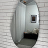 Asymmetrical pebble mirror 120x70cm frameless organic shape