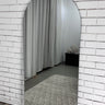 Slimline Frameless Arch Mirror 175x80cm - front view, borderless arch design
