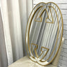 Giorgio gold frame wall mirror, 90 x 60cm, with lettering motif