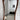 Ripple Asymmetrical Walnut Mirror 180x90cm - front view, dark walnut wood frame