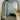 Oakse natural wood arch mirror leaning against a wall