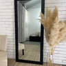 Natural wooden mirror black 180x80cm real wood frame
