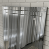 London glass-framed wall mirror, 160 x 115cm, with bevelled corners