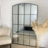 The Boston window mirror 200x120cm with metal grid frame