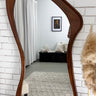 Solace Organic Walnut Floor Mirror 190x90cm - full length front view