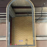 Arch LED mirror in gold, 90 x 50cm, with backlit touch lighting