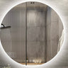 Round back LED mirror 90x90cm frameless with backlight