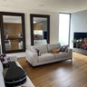 Large Milano mirror in a walnut finish