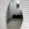Slimline frameless pebble mirror 175x80cm