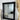 French Provincial mirror black 130x100cm carved wooden frame