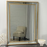 Beaded wall mirror 110x80cm with antique beaded frame