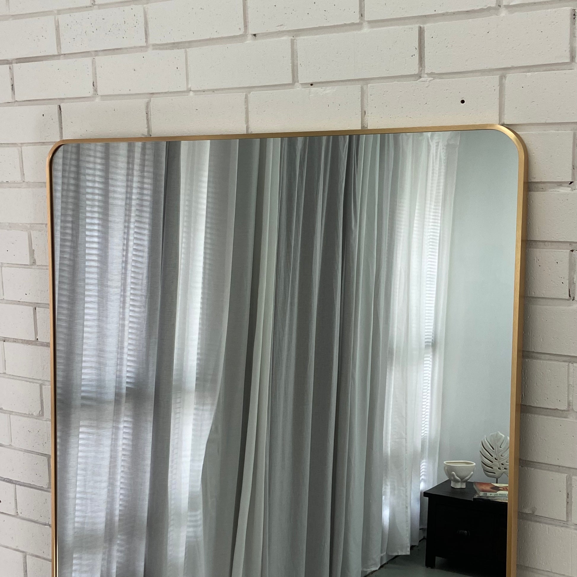 Buy Royal Brass Curved Mirror Large in Melbourne for 389.00