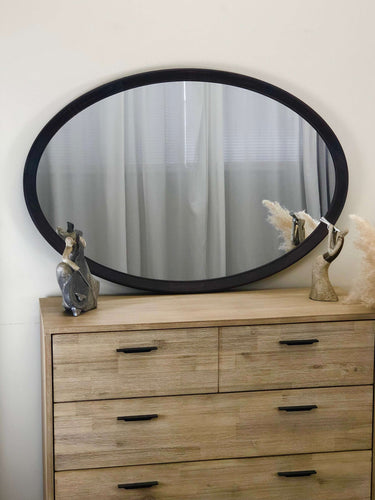 Milano Oval Mirror Cherry Medium