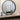 Milano black round wood mirror on a wall